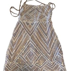 Sequin Geometric Pattern Dress